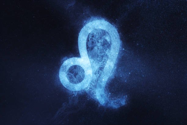 leo zodiac sign. abstract night sky background leo zodiac sign. abstract night sky background